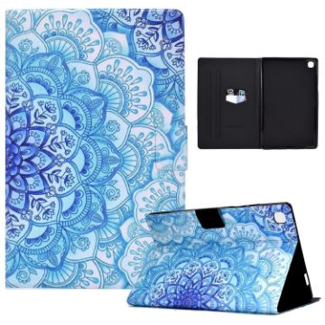 Samsung Galaxy Tab A7 10.4 2020 Green Flower TPU Leather Case - 1