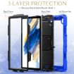 Samsung Galaxy Tab A8 10.5 2021 Shockproof Case - Black/Blue Silicone+PC - 4