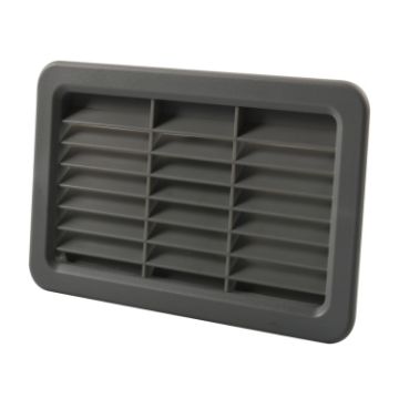 Snap-on RV/Bus Oblique Louver Outlet Panel Grey 193x122mm A6787 - 1