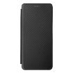 Ulefone Note 12P Black PU Phone Case - Carbon Fiber Texture Flip Cover - 2