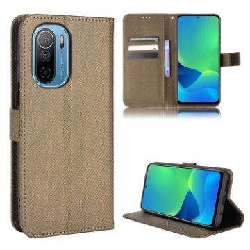 Ulefone Note 13P Brown Leather Phone Case - Diamond Texture Cover - 1