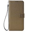 Ulefone Note 13P Brown Leather Phone Case - Diamond Texture Cover - 2
