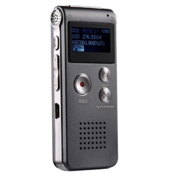 4GB USB Dictaphone Voice Recorder with WAV MP3 Player - Grey SK-012 - 1