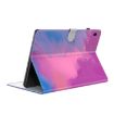Samsung Galaxy Tab 9+ Flip Leather Case, Watercolor Pattern (Purple Red) - 5