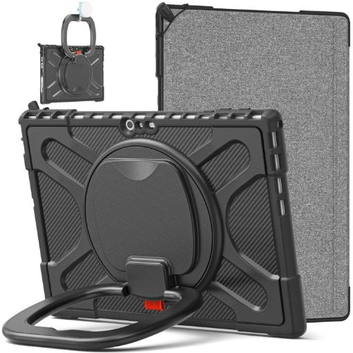 Microsoft Surface Pro 4/5/6/7 Black TPU + PC Tablet Case - 1