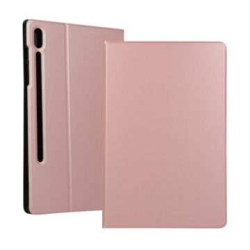 Samsung Galaxy Tab S8 Ultra Leather Case with Holder - Rose Gold - 1