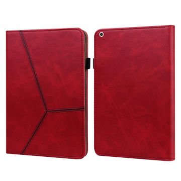 Red Embossed Striped Leather Case for iPad 10.2 2019/Pro 10.5 Inch - 1