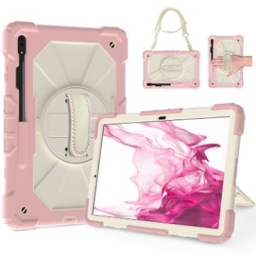 Samsung Galaxy Tab S8+ 12.4" Shockproof Case Rose Gold+Beige SM-X800/806 - 1
