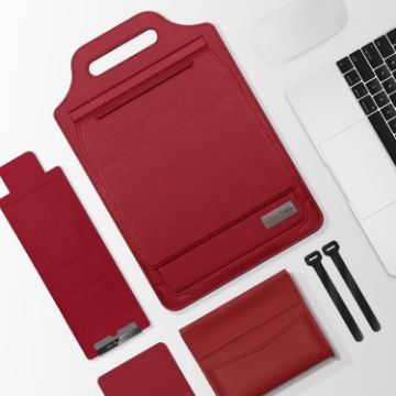 15" Red Multifunctional Mouse Pad Stand & Handheld Laptop Bag - 1
