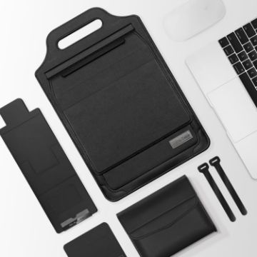 15" Multifunctional Mouse Pad Stand & Laptop Bag - Black - 1
