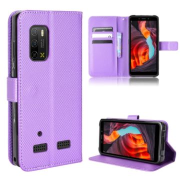 Ulefone Armor X10/X10 Pro Purple Leather Phone Case with Diamond Texture - 1