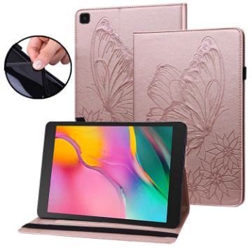Samsung Galaxy Tab A 8.0 2019 T290/T295 Butterfly Leather Case Rose Gold - 1