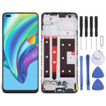 OPPO Reno4 Lite/F17 Pro LCD Screen & Digitizer Full Assembly w/ Frame - 1