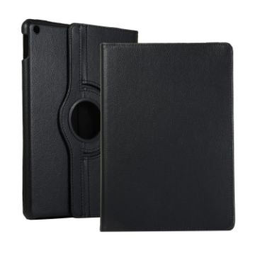 Lenovo M10 Plus 3rd Gen Litchi Texture 360 Rotating Leather Case Black - 1