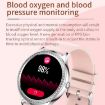 AK35 Smart Watch - 1.32" IPS Screen, Sleep & Blood Oxygen Monitoring, Pink Band - 3