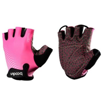 BOODUN 1096 XL Rose Red Non-slip Breathable Fitness Silicone Gloves - 1