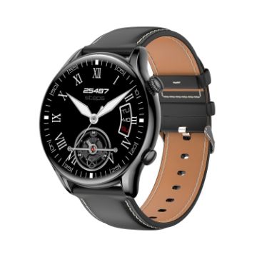 X5 Smart Health Watch: 1.32" Screen, Leather Strap, Temp & ECG Monitor - 1