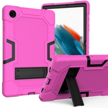 Samsung Galaxy Tab A8 10.5 2021 Case, Rose Red Black Silicone + PC - 1