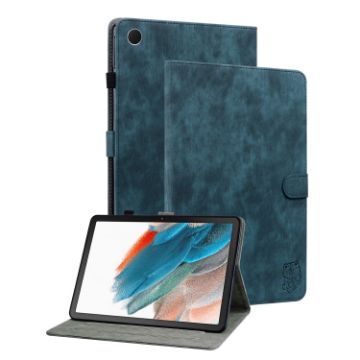 Samsung Galaxy Tab 9+ Tiger Pattern Flip Leather Case - Dark Blue - 1