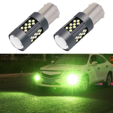 1 Pair 1156 12V 7W Car LED Fog Light Lime Light - 1