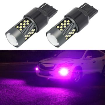 7440 12V 7W Car LED Fog Light Pair - Purple Light - 1
