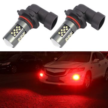 1 Pair 9006 12V 7W Red Strobe LED Fog Light for Cars - 1