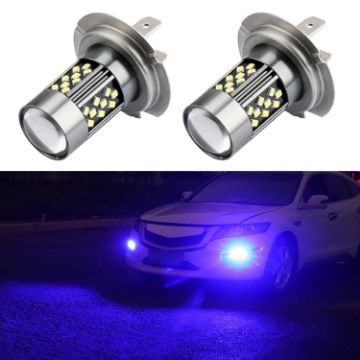 H7 12V 7W Blue Strobe LED Car Fog Light - 1 Pair - 1