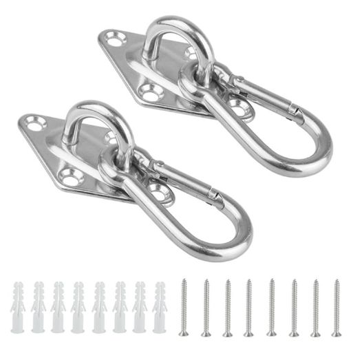 6mm 316 Stainless Steel Ceiling Hook - 2 PCS Heavy Duty Swing Hangers - 1