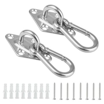 8mm 316 Stainless Steel Ceiling Hook - Heavy Duty Swing Hangers, 2 PCS - 1