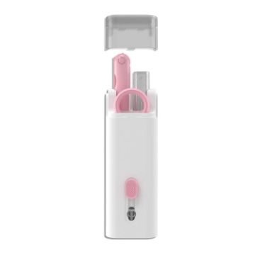Q6E 7 in 1 Bluetooth Headphone & Keyboard Cleaning Tools Set - Pink - 1