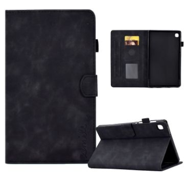 Samsung Galaxy Tab A 8.0 2019 T290 Embossed Smile Leather Case Black - 1