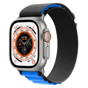 Apple Watch Ultra 49mm Nylon Band - Black Blue - 1