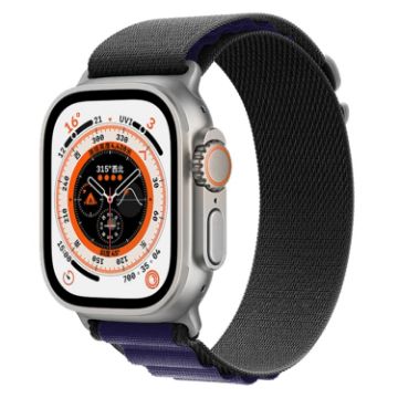 Apple Watch Ultra 49mm Nylon Band - Dark Purple Replacement Strap - 1