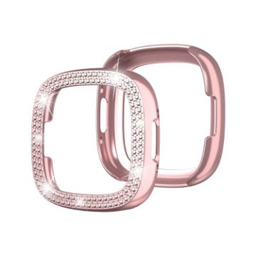 Fitbit Versa 4/Sense 2 Pink Diamond Electroplating PC Watch Case - 1