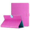 7" Tablet Case - Rose Red Crocodile Texture Leather Cover - 1
