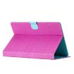8" Tablet Case - Rose Red Crocodile Texture Leather Cover - 4