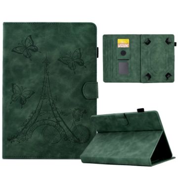 8" Green Tower Embossed Leather Tablet Case for Tablets - 1