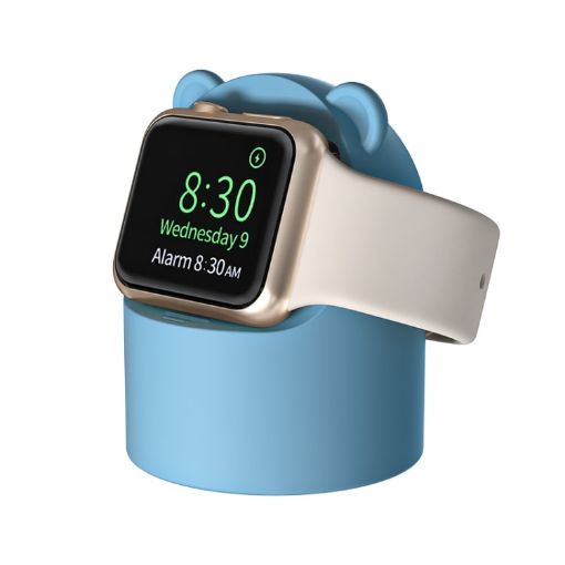Apple Watch Silicone Charging Holder - No Charger Included (Blue) - 1