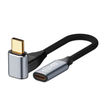 Steam Deck 100W USB-C Male to Female Curved Extension Cable, 3m Length - 1