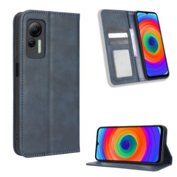 Ulefone Note 14 Blue Leather Phone Case with Magnetic Buckle Retro Texture - 1