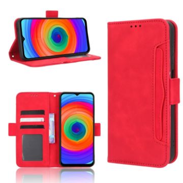 Ulefone Note 14 Red Leather Phone Case with Card Slots - 1