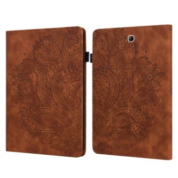 Peacock Embossed Leather Case for Samsung Galaxy Tab A 9.7 T550/T555 Brown - 1