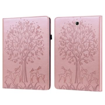 Samsung Galaxy Tab A 9.7 T550/T555 Pink Tree & Deer Leather Case - 1