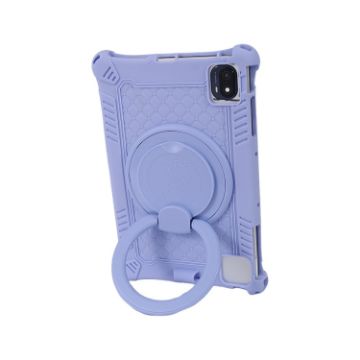 TCL 10 Tab Max 4G Silicone Protective Case - Purple Tablet Cover - 1