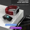 H21 Smart Watch: 1.14" Leather Band, Earphone, Temp & Bluetooth Call - 5