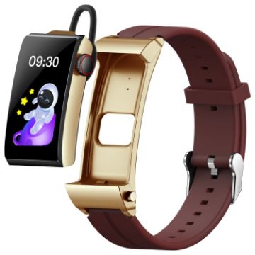 M6 Smart Watch: 1.5" Silicone Band, IP68 Waterproof, Bluetooth Call, Red - 1