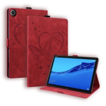 Samsung Galaxy Tab A8 10.5 2021 Butterfly Leather Case Red - 1