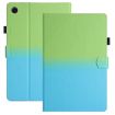 Galaxy Tab A7 2020 T500/T505 Gradient Leather Case Green Blue - 1