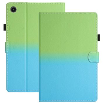 Galaxy Tab A7 2020 T500/T505 Gradient Leather Case Green Blue - 1