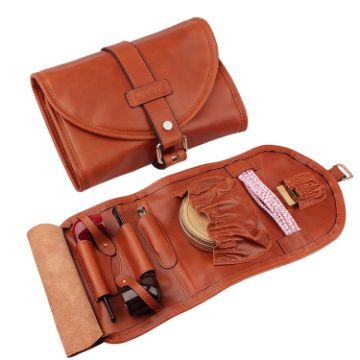 FIREDOG CL08 Brown Leather Pipe Tobacco Storage Bag - 1